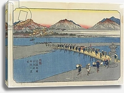 Постер Кэйсай Эйсэн No.11: Ferry Port at the Kanna River near Honjo_ Station, 1830-1844