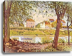 Постер Сислей Альфред (Alfred Sisley) Деревня на берегу Сены