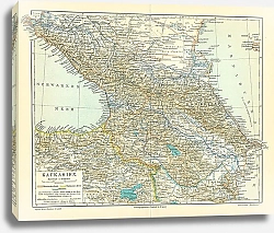 Постер Карта Кавказа