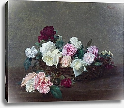 Постер Латур Анри Корзина с розами