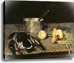 Постер Шух Карл Still life with casserole and wild duck, 1885