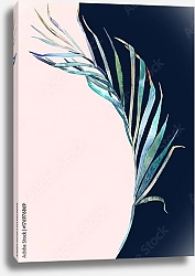 Постер Акварельный пальмовый листок