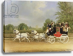 Постер Поллард Джеймс The London-Farringdon Coach Passing Buckland House, Berkshire
