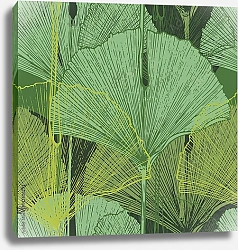 Постер Тропические листья гинкго билоба
