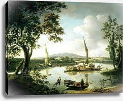 Постер Серес Джон View of the Thames from Keen Edge Ferry, Shillingford, 1823