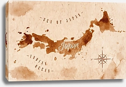 Постер Карта Японии