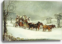 Постер Олкен Генри (охота) The York to London Royal Mail on the Open Road in Winter,
