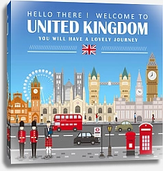 Постер Великобритания, туристический плакат