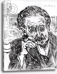 Постер Ван Гог Винсент (Vincent Van Gogh) The Man with the Pipe, Portrait of Doctor Paul Gachet 15th March 1890