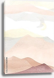 Постер Абстрактный пейзаж с горами 11
