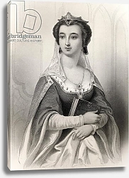 Постер Стаал Пьер (грав) Valentina Visconti illustration from 'World Noted Women' by Mary Cowden Clarke, 1858