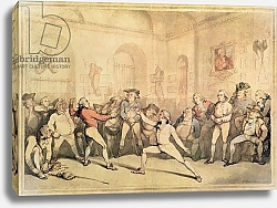 Постер Роуландсон Томас Angelo's Fencing Room, pub. 1787