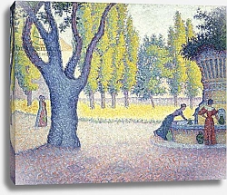 Постер Синьяк Поль (Paul Signac) The Fountain des Lices in St, 1895
