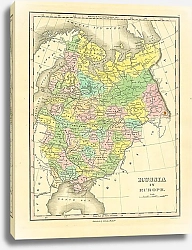 Постер Карта Европейской части России, 1827г. 1