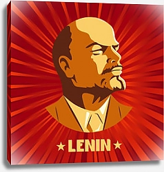 Постер Портрет В. И. Ленина в советском стиле