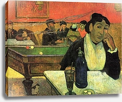 Постер Гоген Поль (Paul Gauguin) В кафе (Портрет мадам Жино)