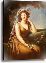 Постер Виджи-Лебран Элизабет Comtesse du Barry, holding a rose