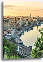 Постер Украина, Киев. Вид на набережную 2