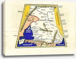 Постер Карта Азиатской Сарматии Птолемея (часть территории современной России, Украины и Грузии), 1535 г. 1