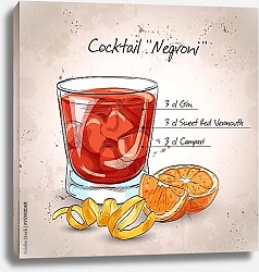Постер Негринонский алкогольный коктейль