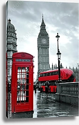 Постер Англия, Лондон. Пасмурный день