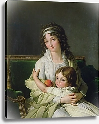 Постер Винсент Франсуа Portrait presumed to be Madame Jeanne-Justine Boyer-Fonfrede and her son, Henri