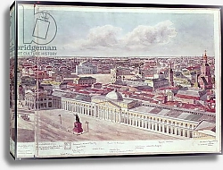 Постер Гадоле (Москва) Panorama of Moscow, depicting the department store 'Gum' and the Bolshoi Theatre in Red Square, 1819
