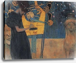 Постер Климт Густав (Gustav Klimt) Music, 1895, by Gustav Klimt, cartoon for Stoclet Frieze, 37x44 cm