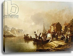 Постер Ютенбергер Франц A Wedding Party Boarding a Boat, 1864