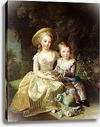 Постер Виджи-Лебран Элизабет Child portraits: Duchess of Angouleme, and Louis of France Premier Dauphin