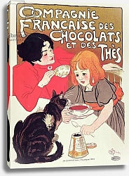 Постер Стейнлен Теофиль Poster advertising the Compagnie Francaise des Chocolats et des Thes, c.1898