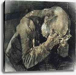 Постер Ван Гог Винсент (Vincent Van Gogh) Man with his head in his hands