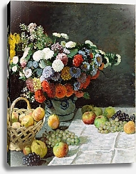 Постер Моне Клод (Claude Monet) Цветы и фрукты
