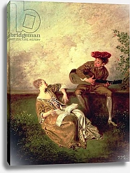 Постер Ватто Антуан (Antoine Watteau) The Singing Lesson