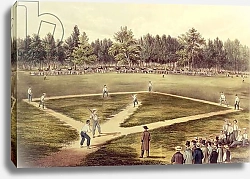 Постер Курье Н. The American National Game of Baseball - Grand Match at Elysian Fields, Hoboken, NJ, 1866