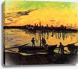 Постер Ван Гог Винсент (Vincent Van Gogh) Угольные баржи 2