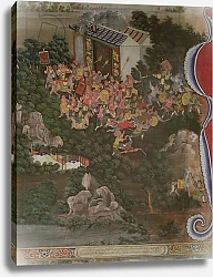 Постер Школа: Тайская Scene with Chinese influence, Sala Geng, Wat Bowonniwet Vihara, Bangkok 1