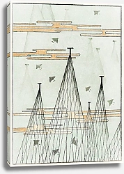 Постер Сэйтей Ватанабэ Skyscape with birds flying