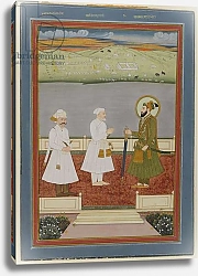 Постер Школа: Индийская 18в Emperor meeting with courtiers, early 18th century