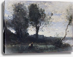 Постер Коро Жан (Jean-Baptiste Corot) Сборщик древесины