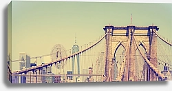 Постер Панорама Бруклинского моста, Нью-Йорк, США