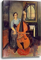 Постер Валадон Мэри Woman with a Double Bass, 1908