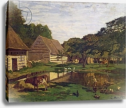 Постер Моне Клод (Claude Monet) A Farmyard in Normandy, c.1863