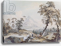 Постер Сэндби Поль Italianate Landscape with Travellers, no.1