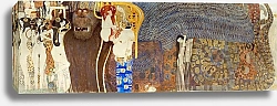 Постер Климт Густав (Gustav Klimt) Бетховенский фриз - Враждебные силы