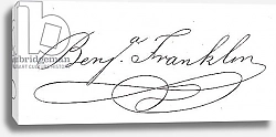 Постер Школа: Америка (18 в) Signature of Benjamin Franklin