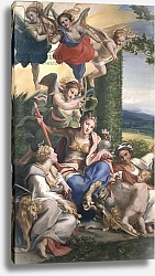 Постер Корреджо (Correggio) Allegory of the Virtues, c.1529-30
