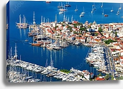 Постер Вид на гавань Мармарис в турецкой Ривьере
