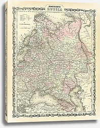 Постер Карта России, 1861 г. 1