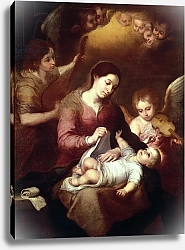 Постер Мурильо Бартоломе Madonna Wrapping the Christ Child in Swaddling Robes
